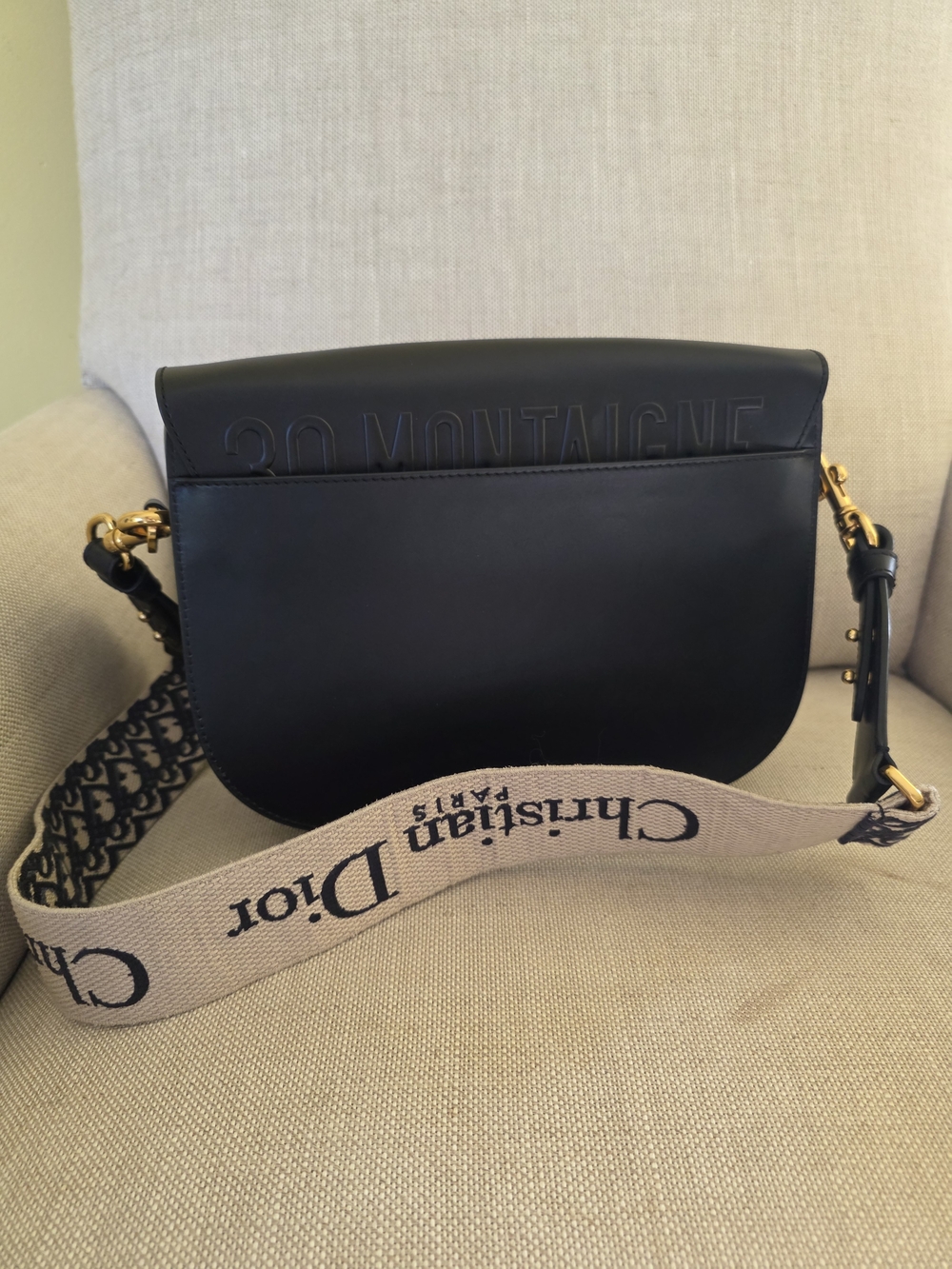 Dior Black CD Bobby Bag with Signature Strap - Picture 5 of 9